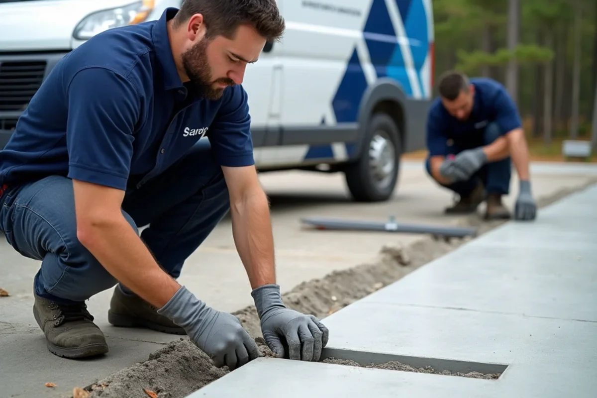 Filling concrete expansion joints with rapid-cure structural polyurea before coating