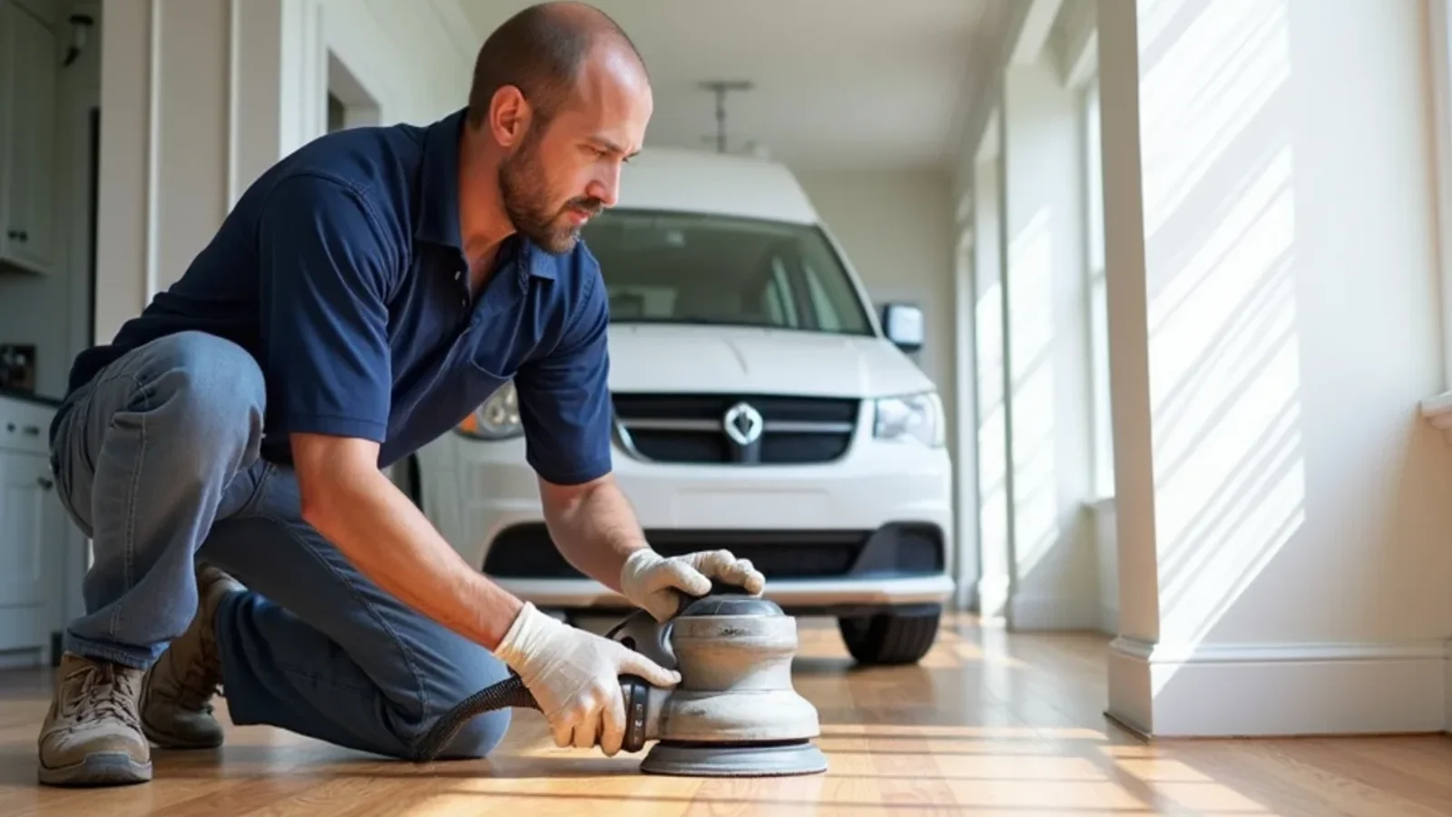 Professional sand and refinish restoration of original oak hardwood floor in Atlanta GA
