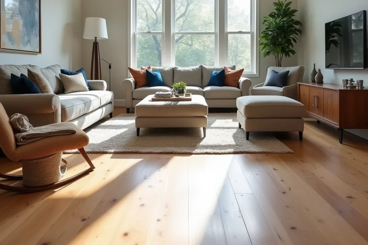 Site-Finished White Oak Hardwood Floor