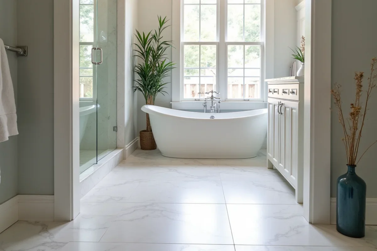 Large-Format Porcelain Floor Tile Renovation