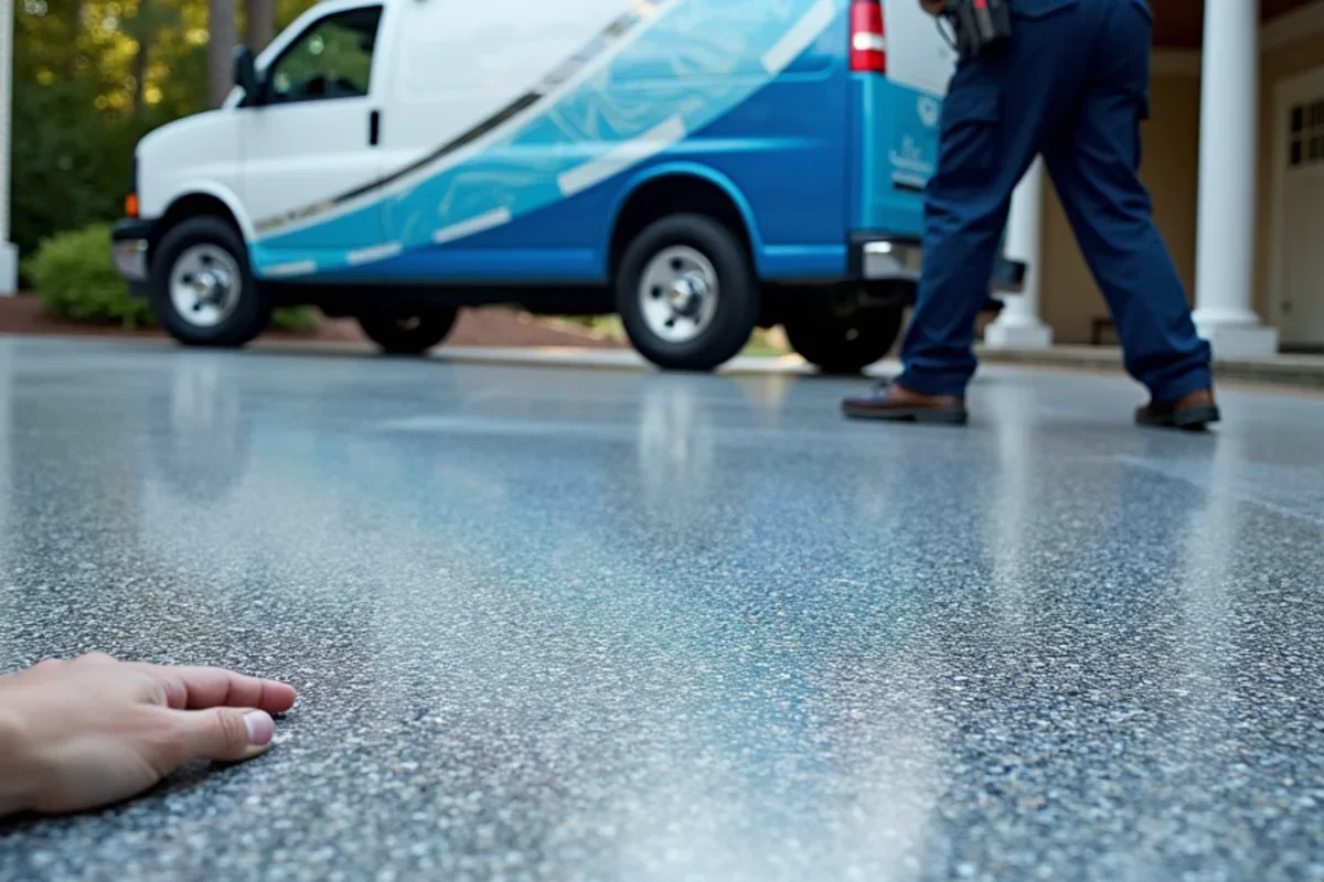 Full Broadcast Flake Garage Floor System