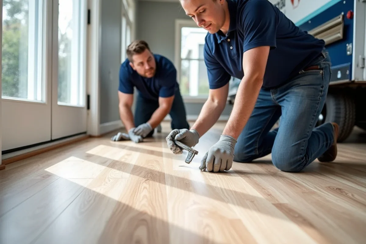 Waterproof luxury vinyl plank installed in a Forest Park Clayton County home