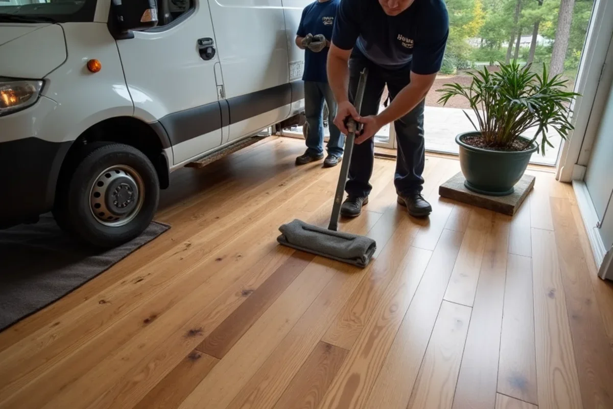 Restoring mid-century oak hardwood in a North Druid Hills neighborhood