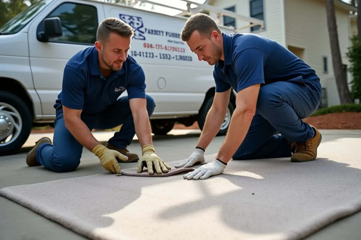 Removing builder-grade carpet and installing waterproof LVP in South Fulton GA